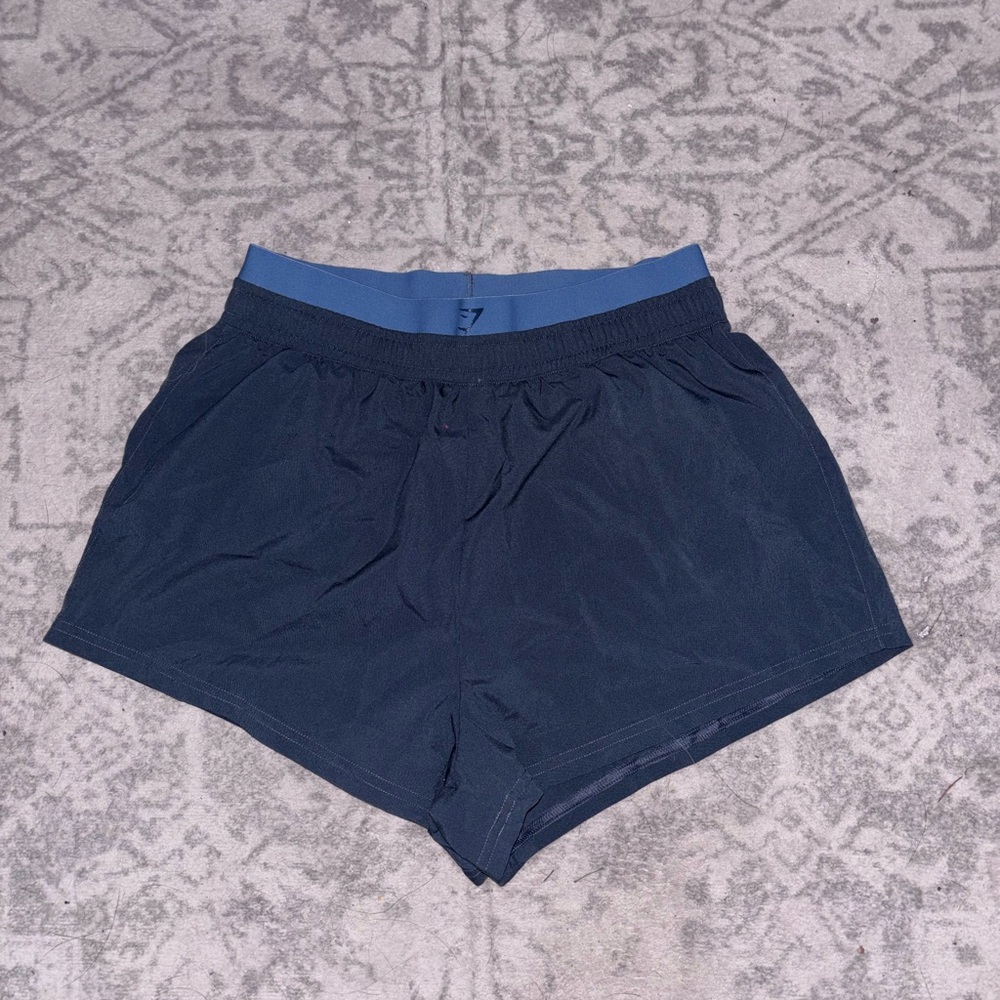 Gymshark Dark Blue and Light Blue Shorts